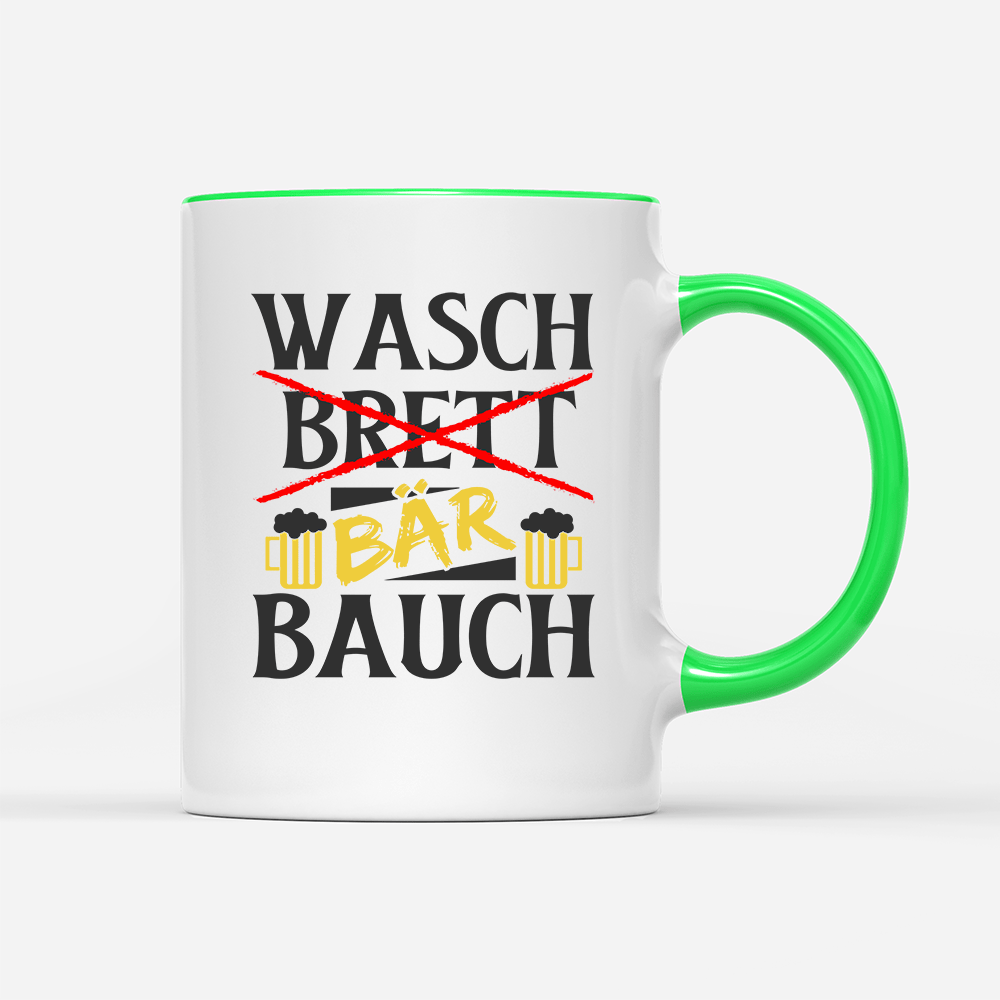 Tasse Wasch Bär Bauch - Schwarzer - Kaffee