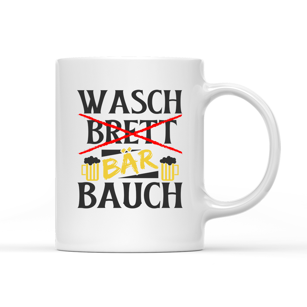 Tasse Wasch Bär Bauch - Schwarzer - Kaffee