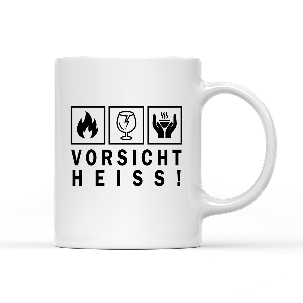 Tasse Vorsicht heiß