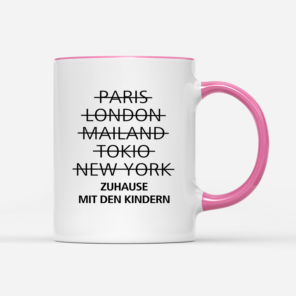 Tasse zuhause mit den Kindern - Schwarzer - Kaffee