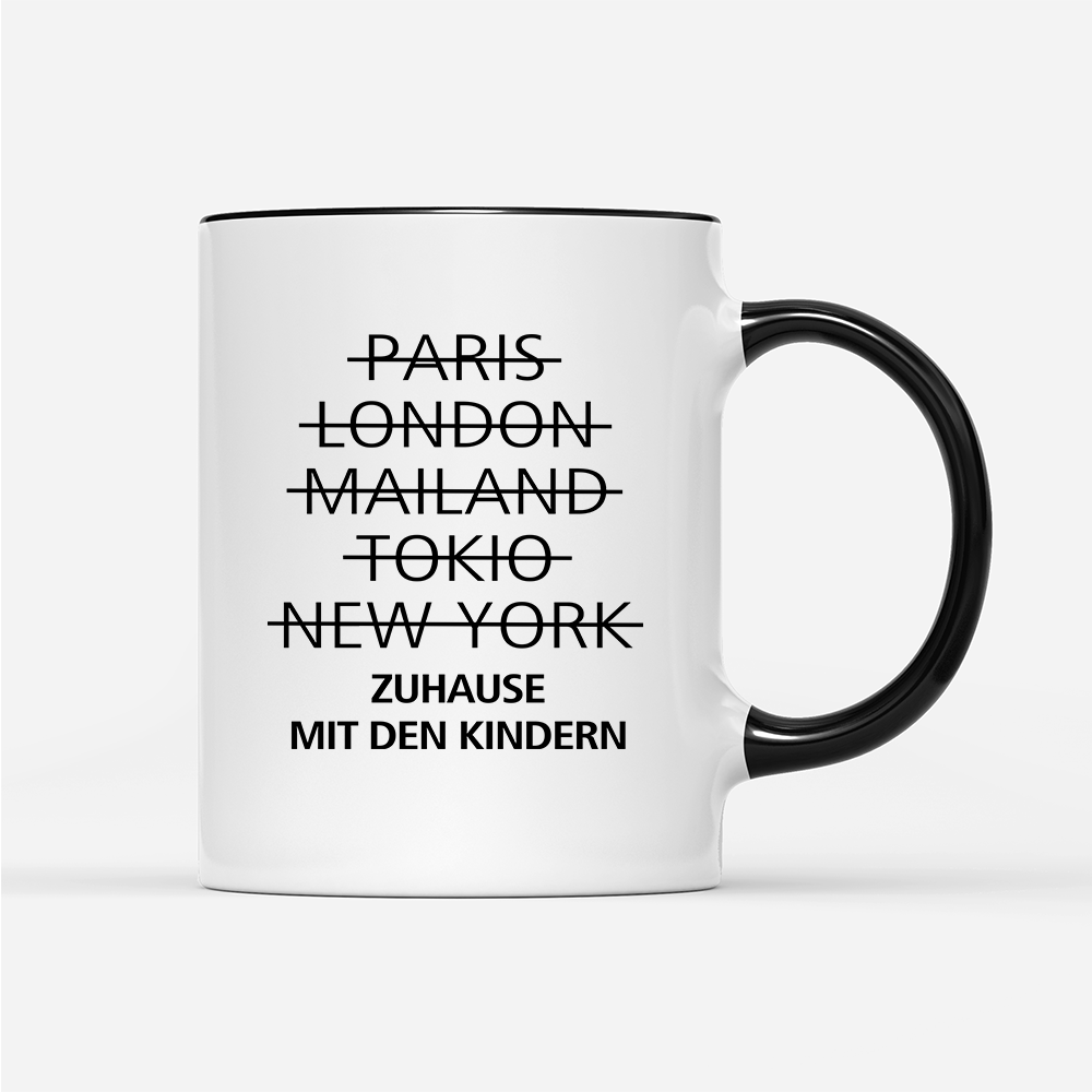 Tasse zuhause mit den Kindern - Schwarzer - Kaffee