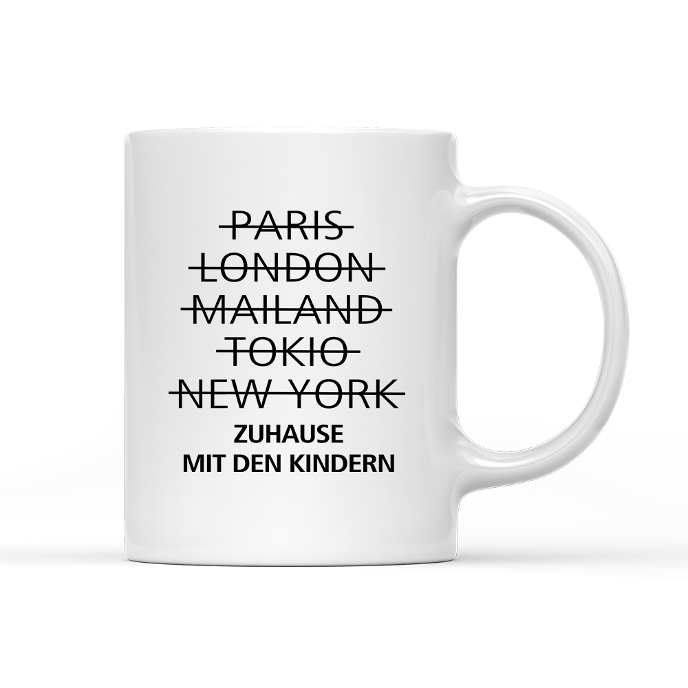 Tasse zuhause mit den Kindern - Schwarzer - Kaffee