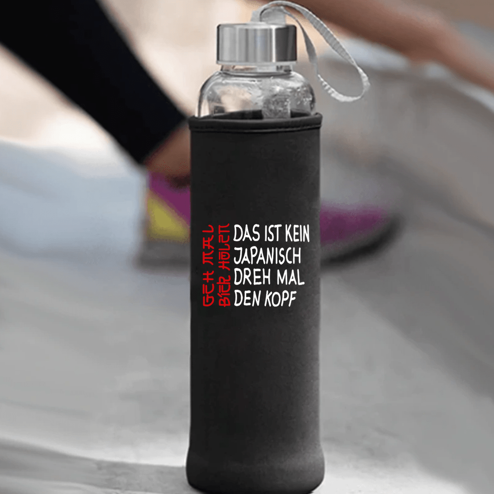 Trinkflasche Das ist kein Japanisch - Schwarzer - Kaffee