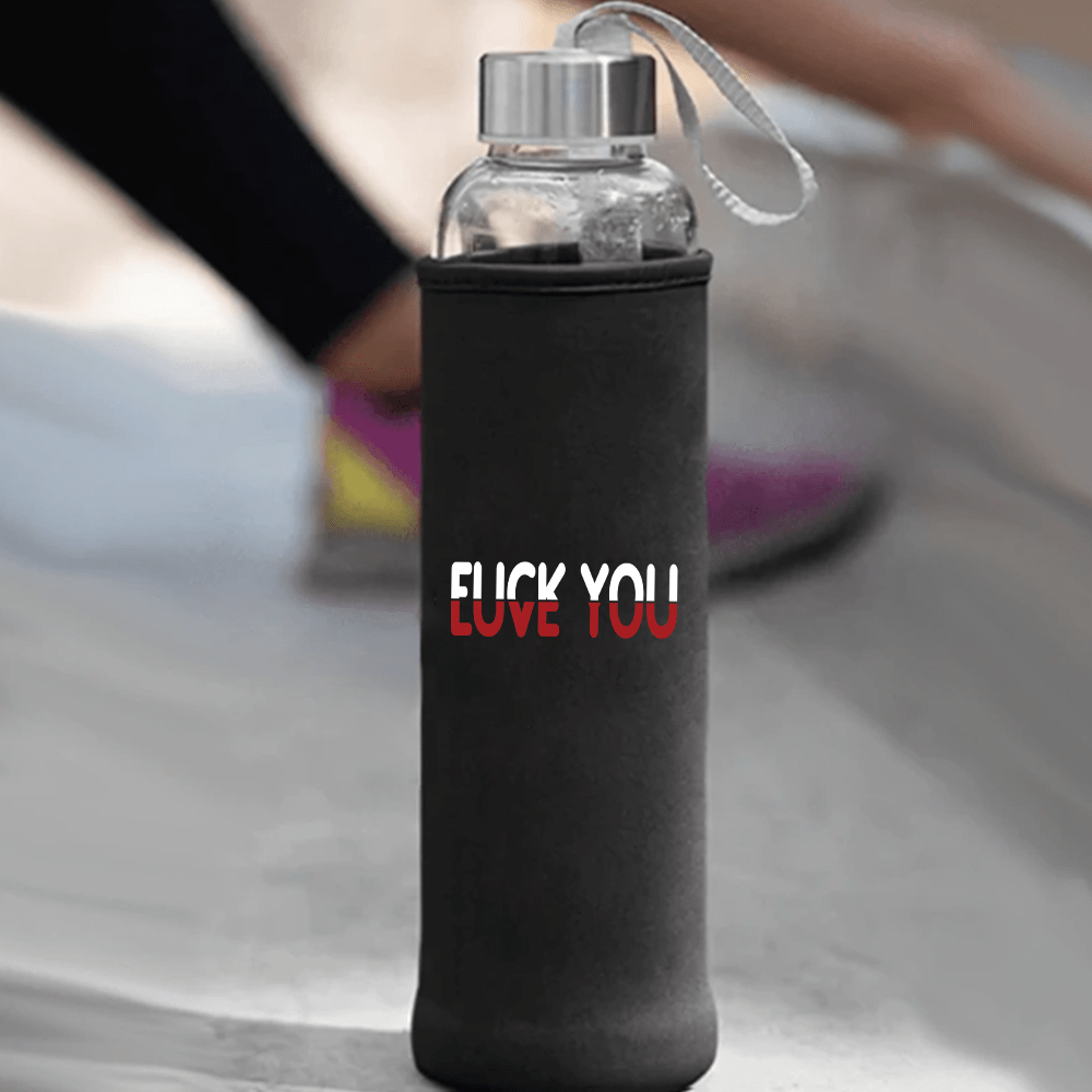 Trinkflasche Love you - Schwarzer - Kaffee