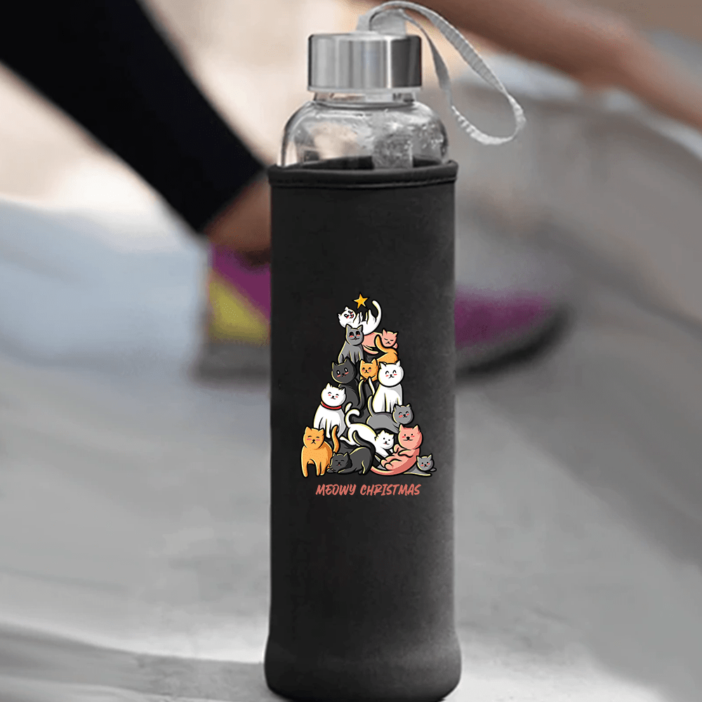 Trinkflasche Meowy Christmas - Schwarzer - Kaffee