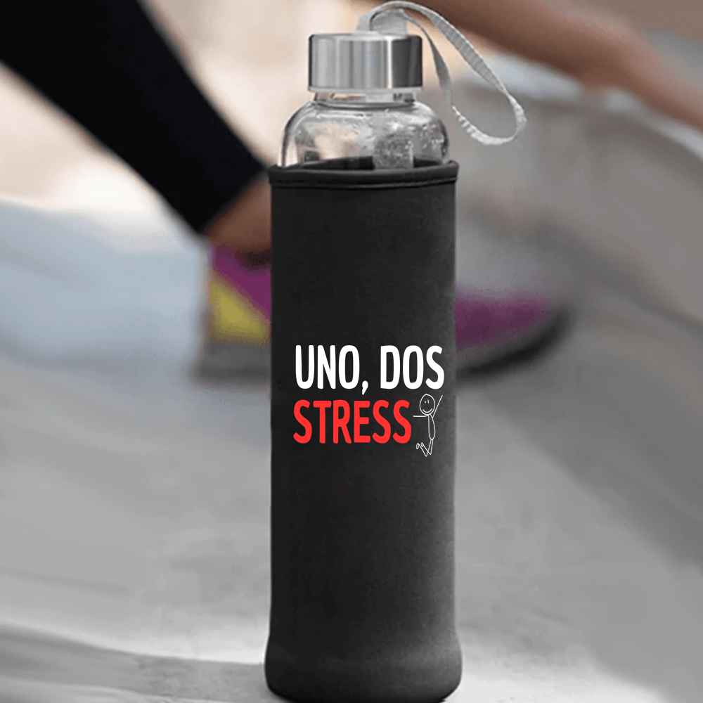 Trinkflasche UNO, DOS STRESS - Schwarzer - Kaffee