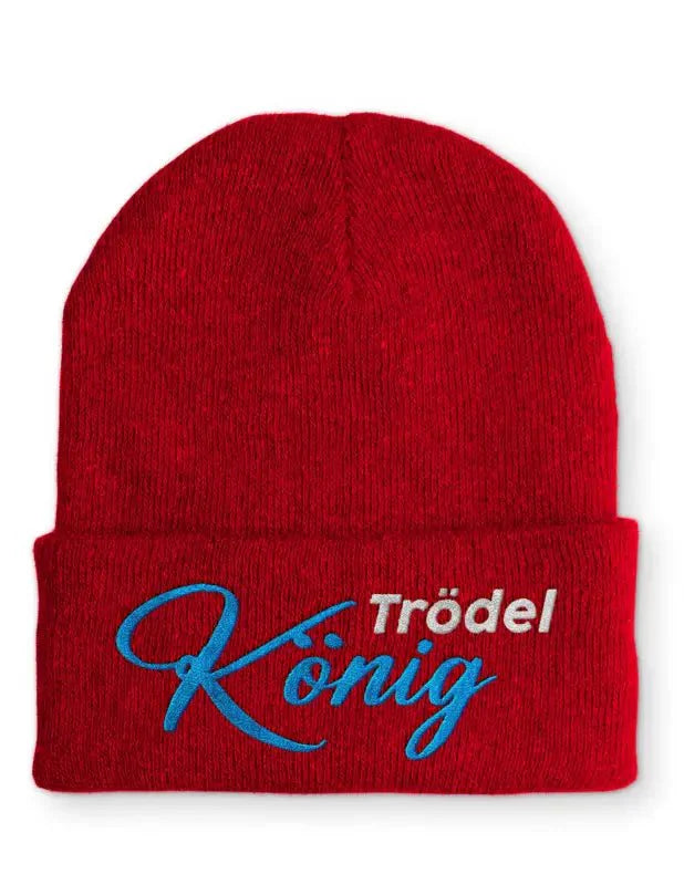 Trödel König Statement Beanie Mütze mit Spruch - tshirtladen - Mütze