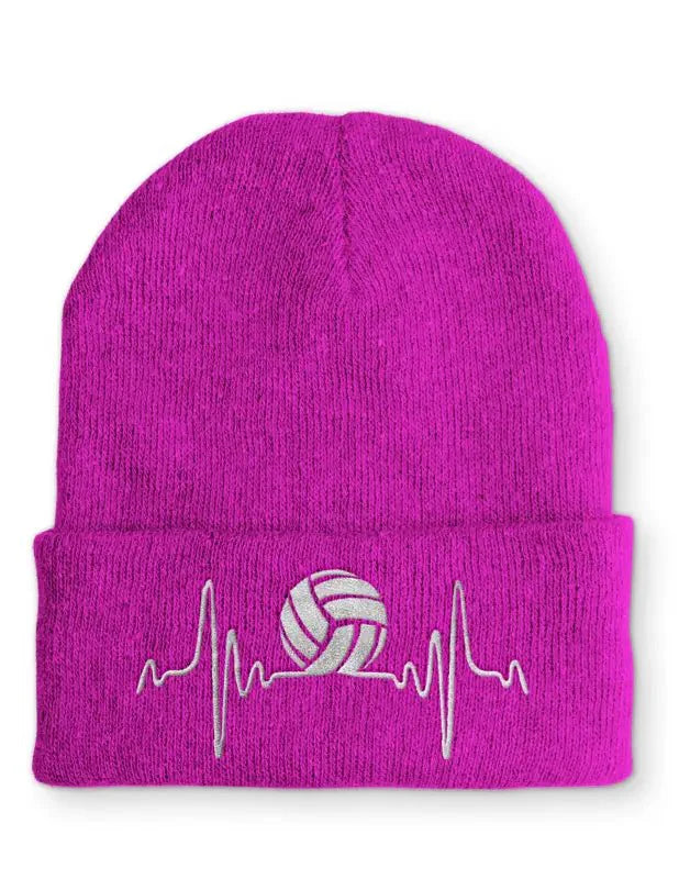 Volleyball Herzschlag Statement Beanie Mütze mit Spruch - tshirtladen - Mütze