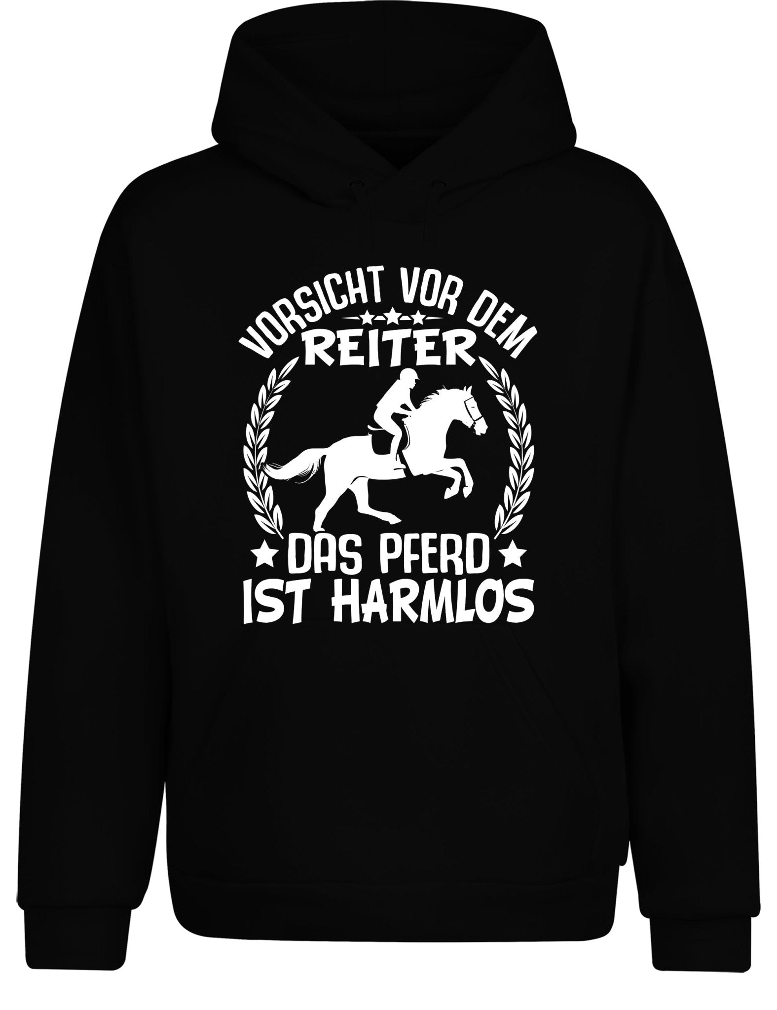 Vorsicht vor dem Reiter Hoodie Kapuzenpullover Unisex - tshirtladen - Hoodie