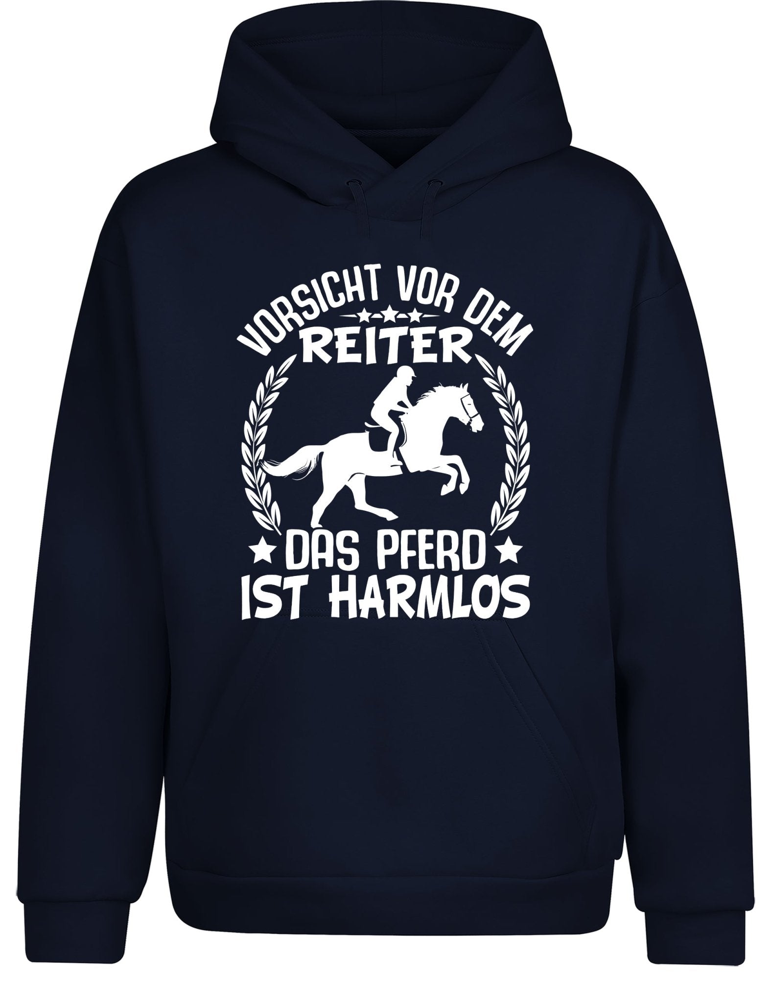 Vorsicht vor dem Reiter Hoodie Kapuzenpullover Unisex - tshirtladen - Hoodie
