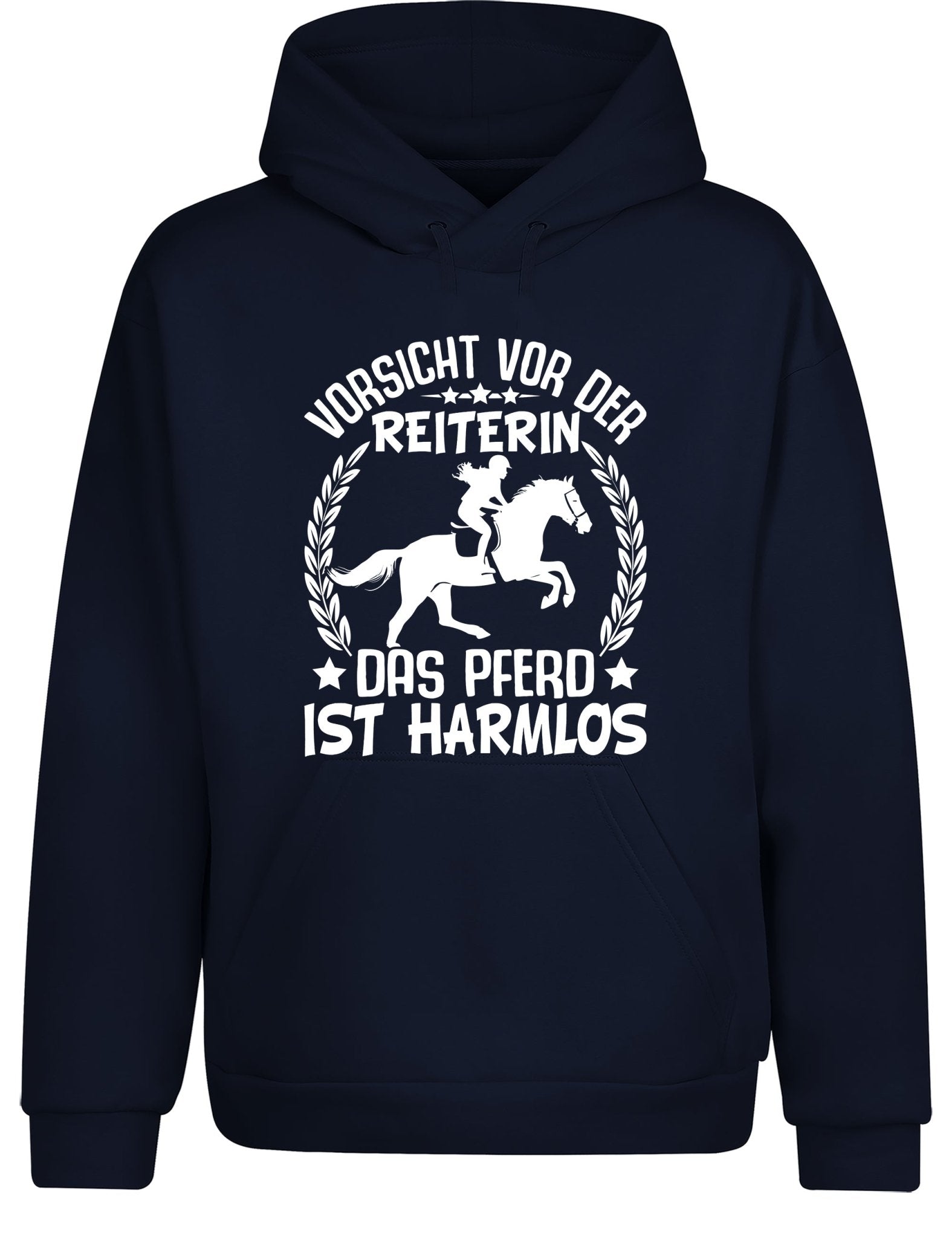 Vorsicht vor der Reiterin Hoodie Kapuzenpullover Unisex - tshirtladen - Hoodie