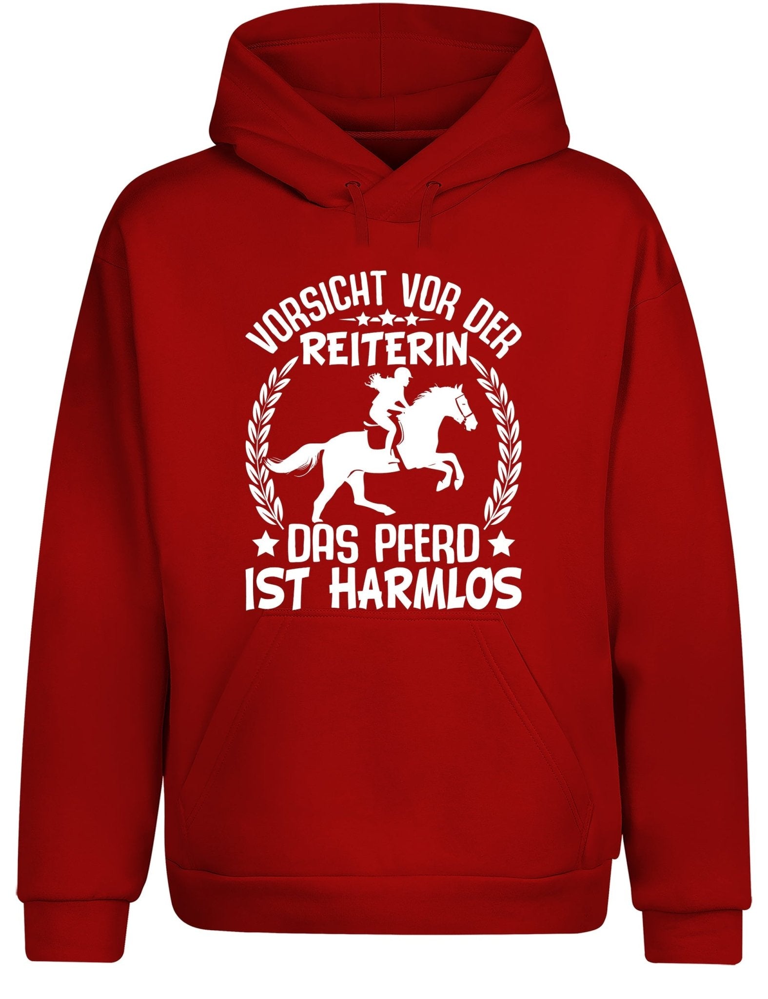 Vorsicht vor der Reiterin Hoodie Kapuzenpullover Unisex - tshirtladen - Hoodie
