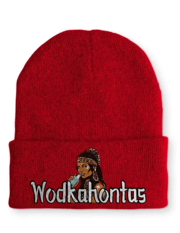 Wodkahontas Statement Beanie Mütze mit Spruch - tshirtladen - Mütze