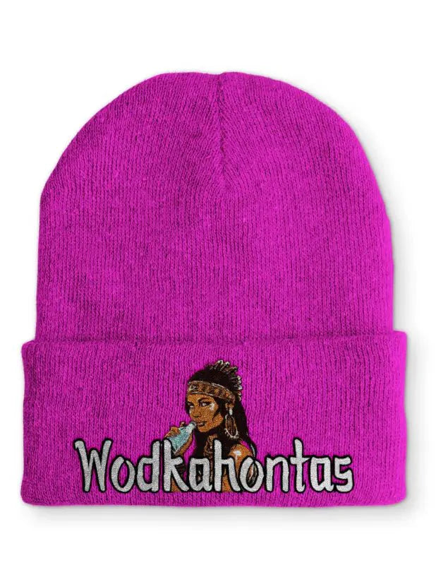 Wodkahontas Statement Beanie Mütze mit Spruch - tshirtladen - Mütze
