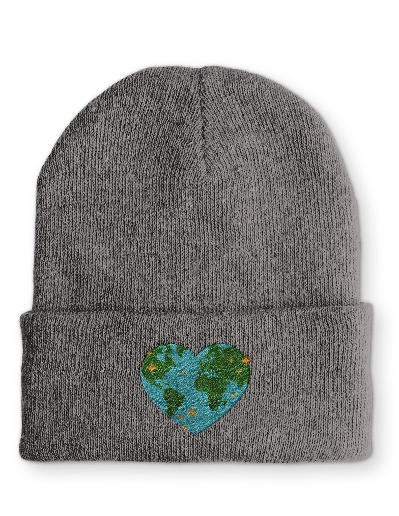 Worldmap Heart Beanie Mütze mit Spruch - tshirtladen - Mütze