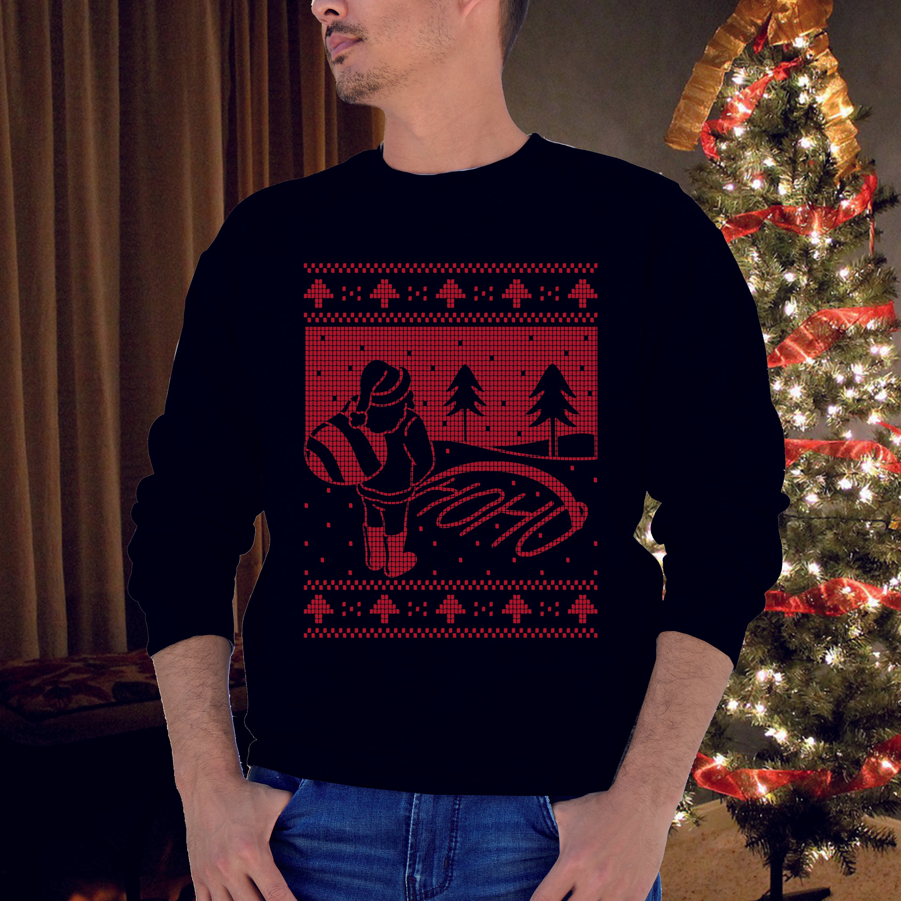 HO HO HO WEIHNACHTSSWEATSHIRT WEIHNACHTEN UGLY SWEATER