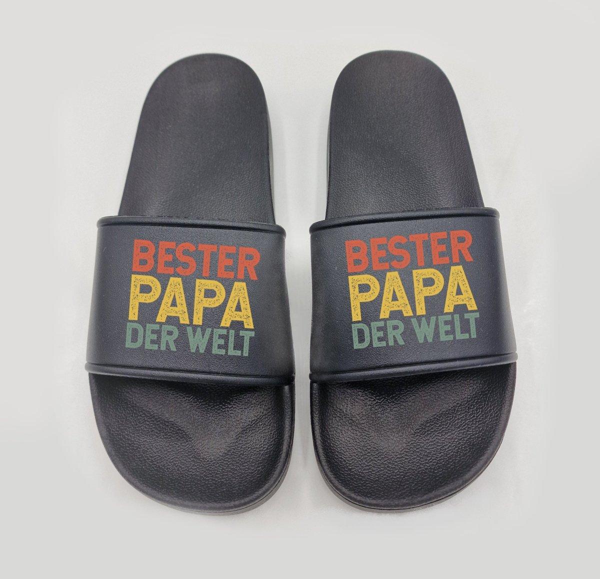 Badeschuhe Bester Papa der Welt - Schwarzer - Kaffee