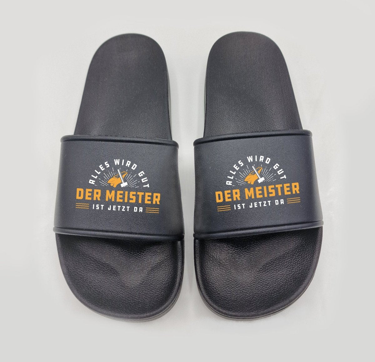 Badeschuhe Der Meister ist jetzt da! - Schwarzer - Kaffee