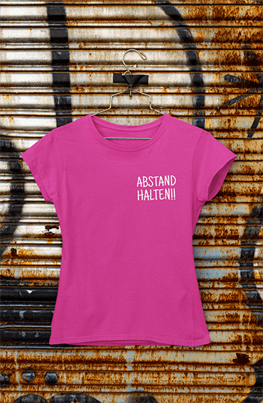 Damen T-Shirt Abstand halten Pocket Edition - Schwarzer - Kaffee
