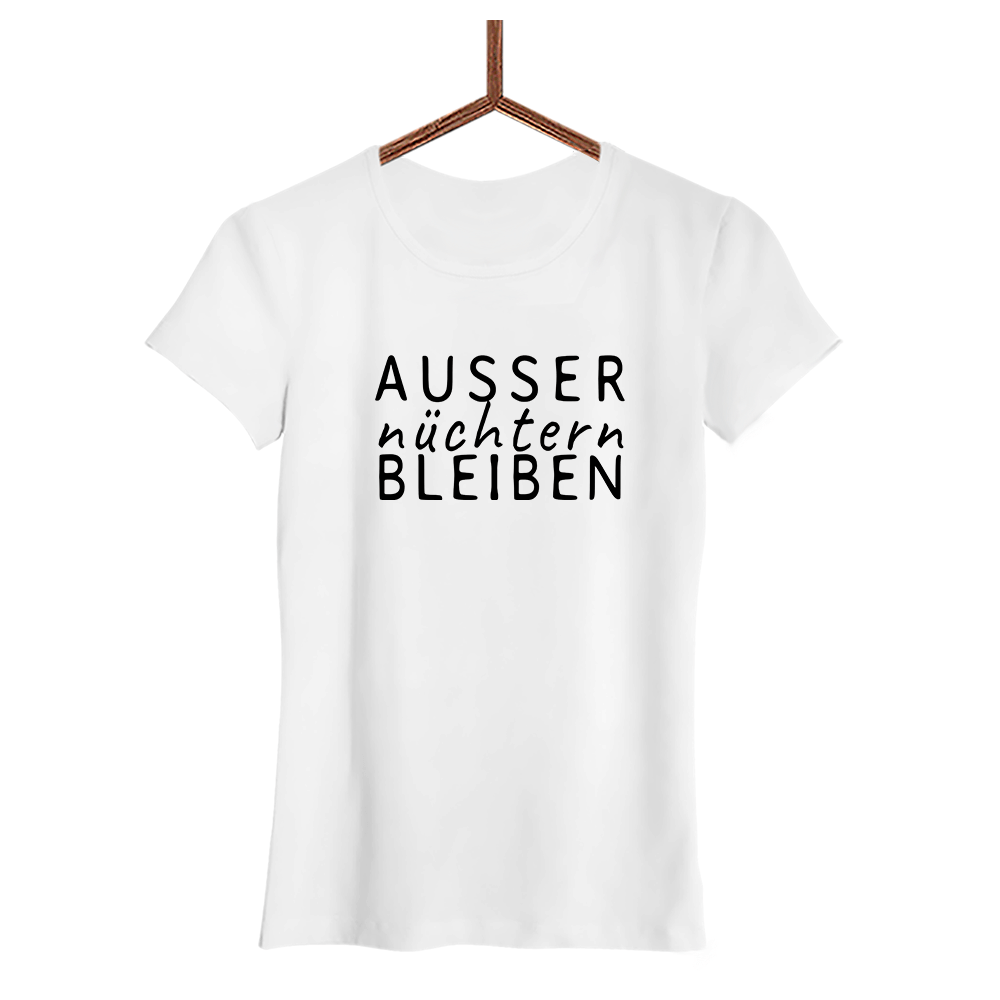 Damen T-Shirt Ausser nüchtern bleiben - Schwarzer - Kaffee