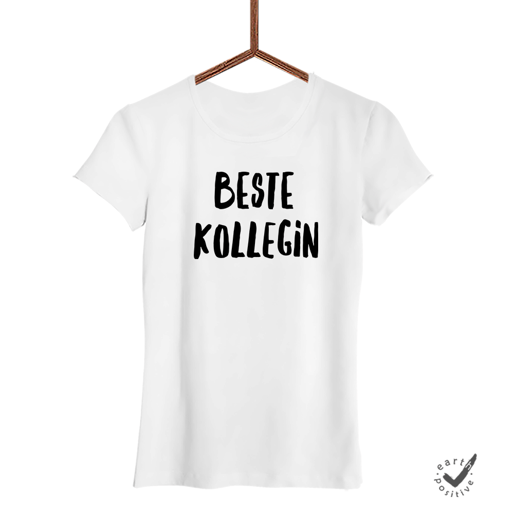 Damen T-Shirt Beste Kollegin - Schwarzer - Kaffee