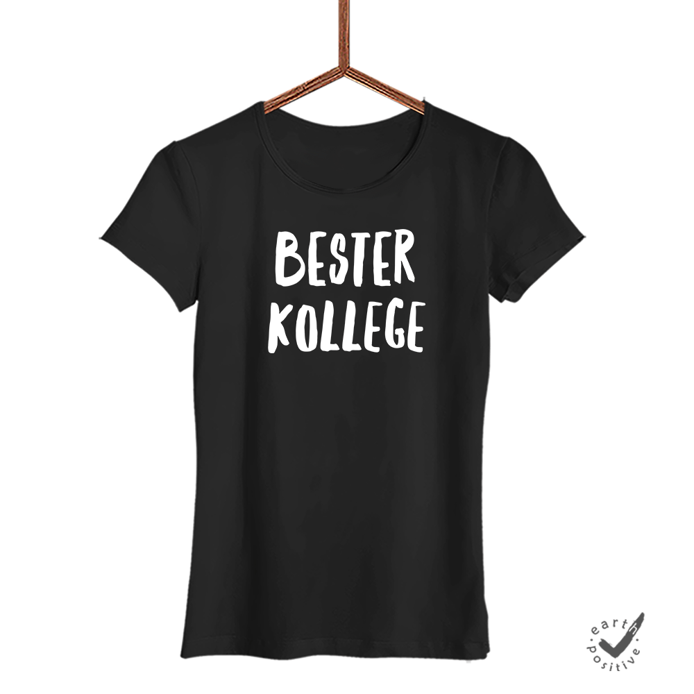 Damen T-Shirt Bester Kollege - Schwarzer - Kaffee