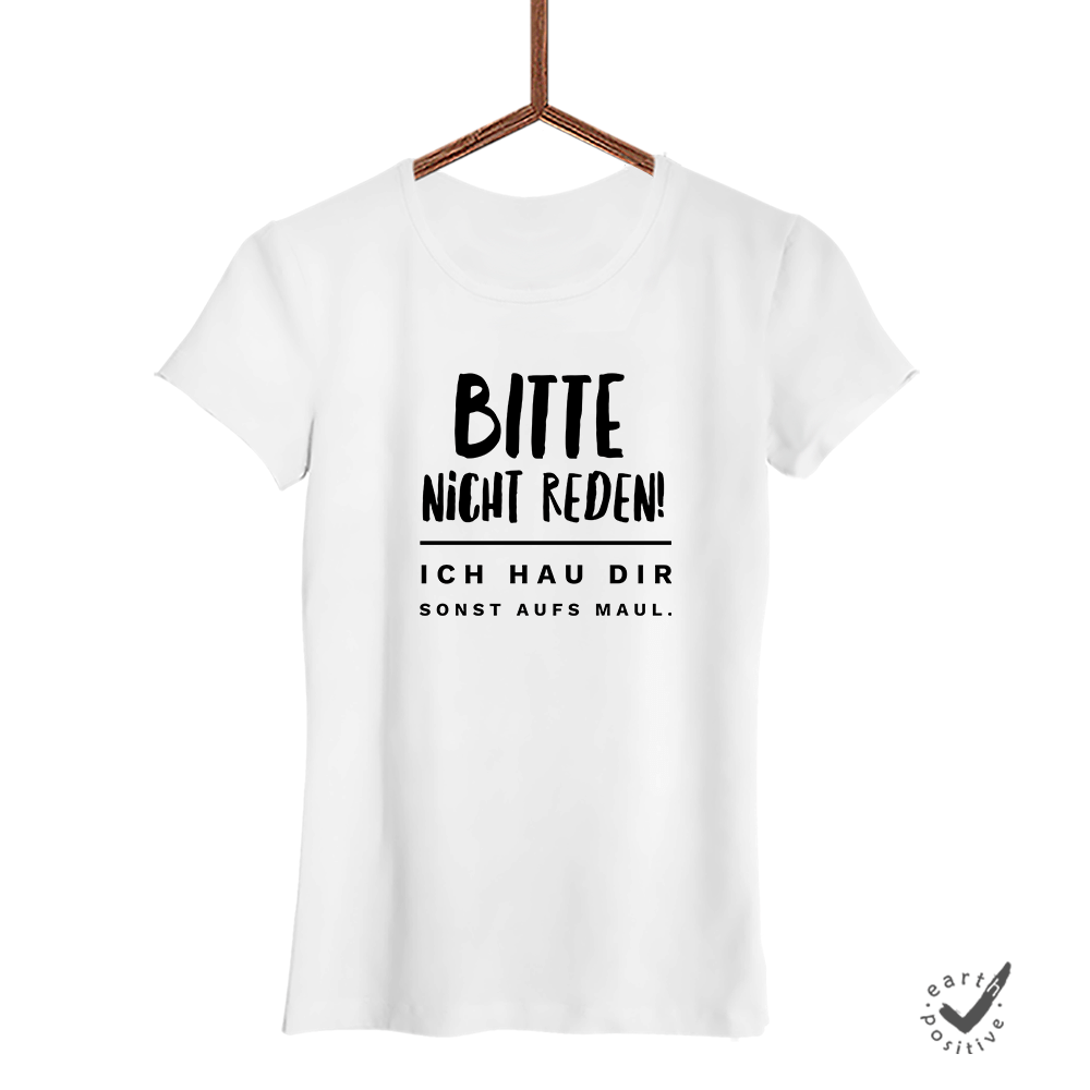 Damen T-Shirt Bitte nicht reden - Schwarzer - Kaffee