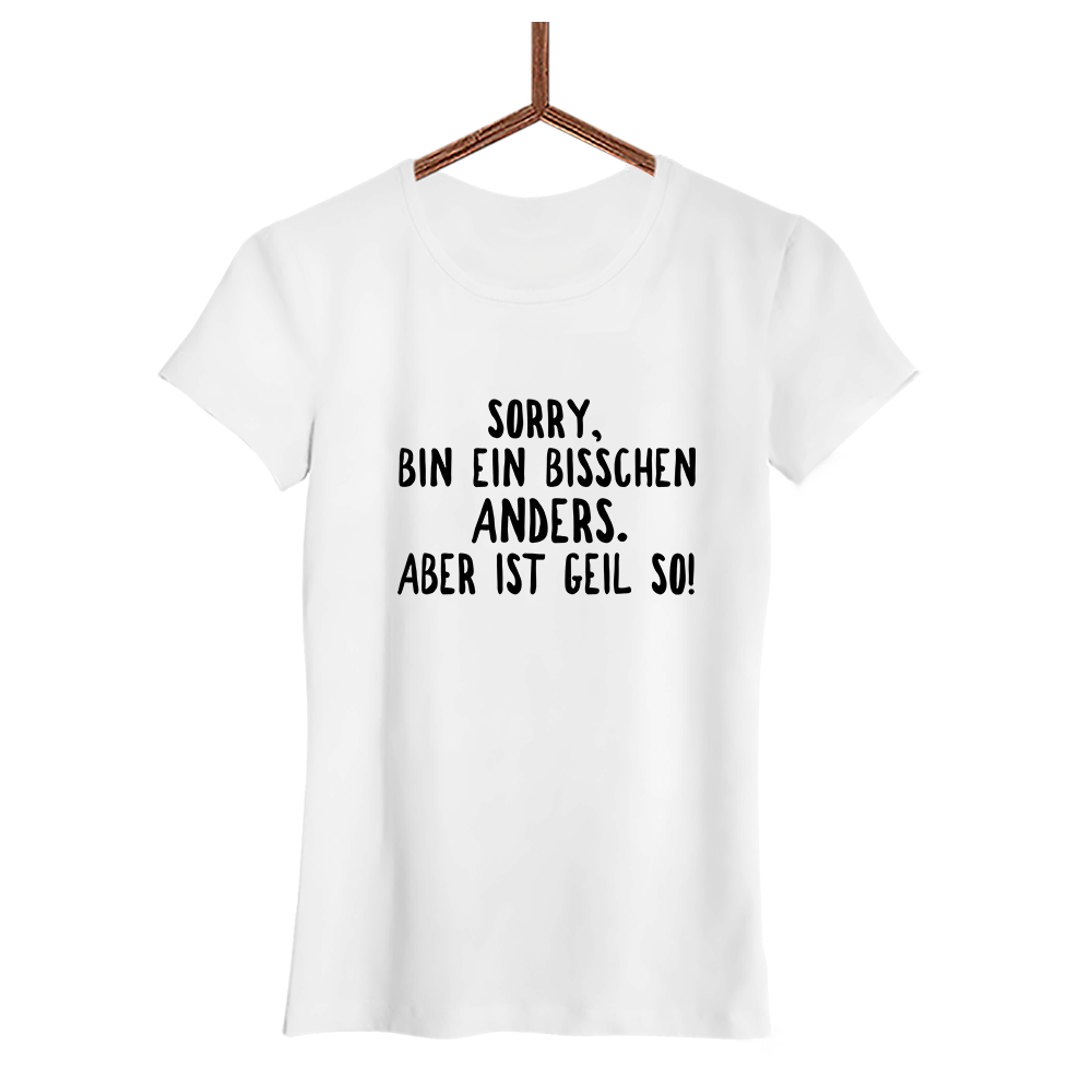 Damen T-Shirt Ein bisschen anders - Schwarzer - Kaffee