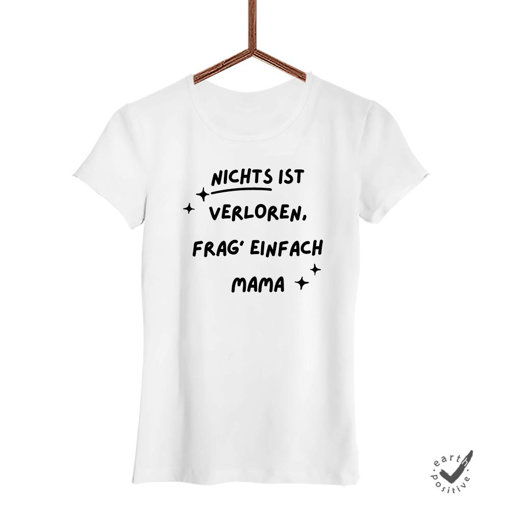 Damen T-Shirt Frag Mama - Schwarzer - Kaffee