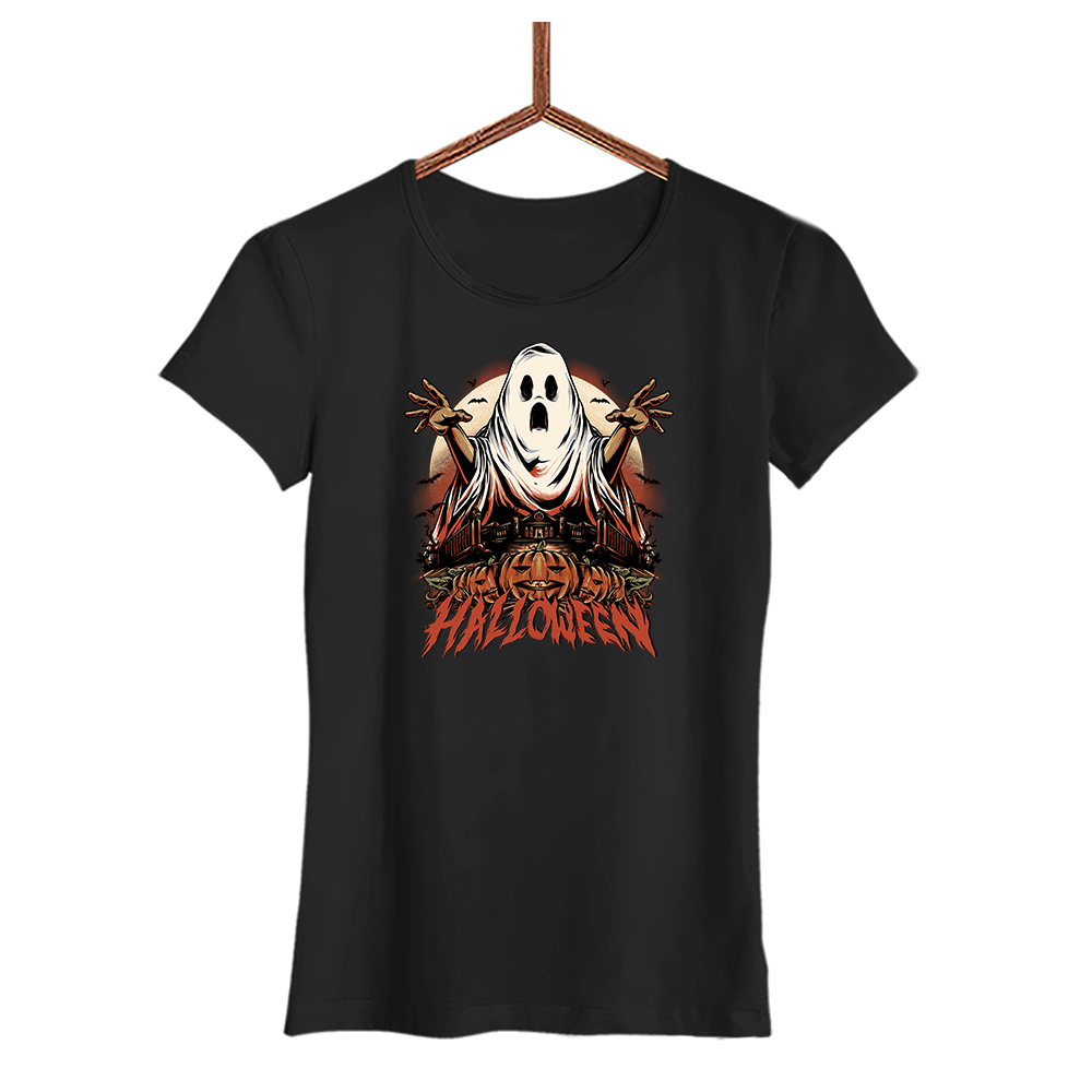 Damen T-Shirt Ghost - Schwarzer - Kaffee