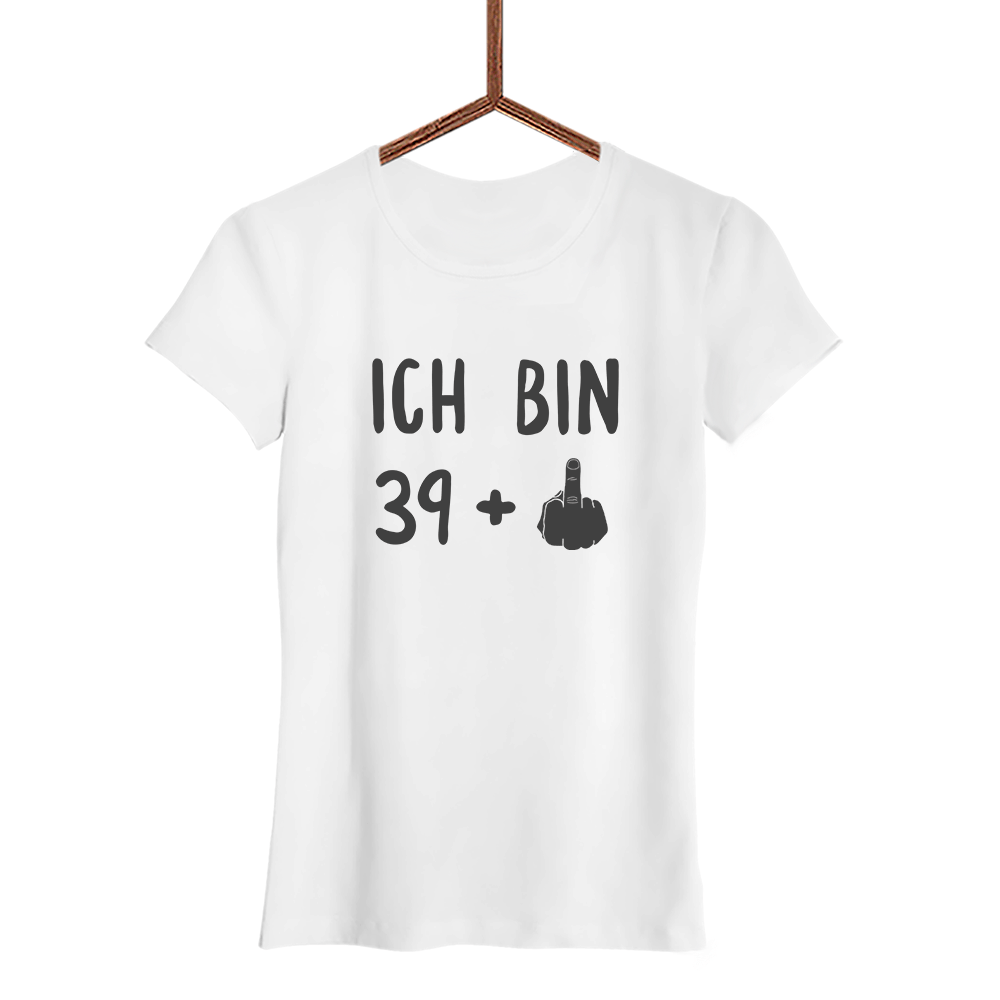 Damen T-Shirt Ich bin 39+ - Schwarzer - Kaffee