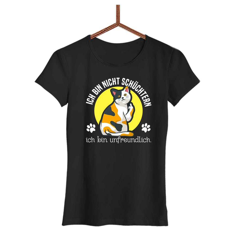 Damen T-Shirt Ich bin nicht schüchtern, ich bin unfreundlich - Schwarzer - Kaffee
