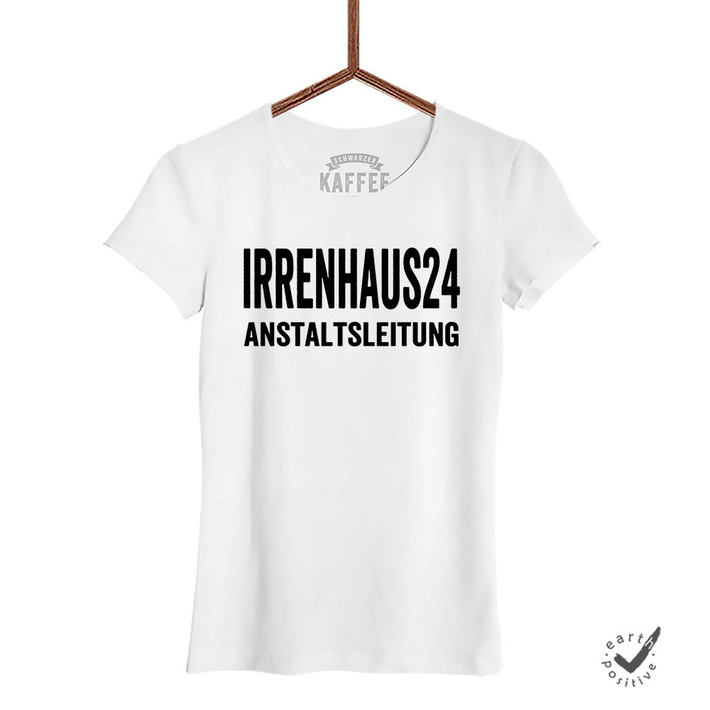 Damen T-Shirt Irrenhaus24 - Schwarzer - Kaffee
