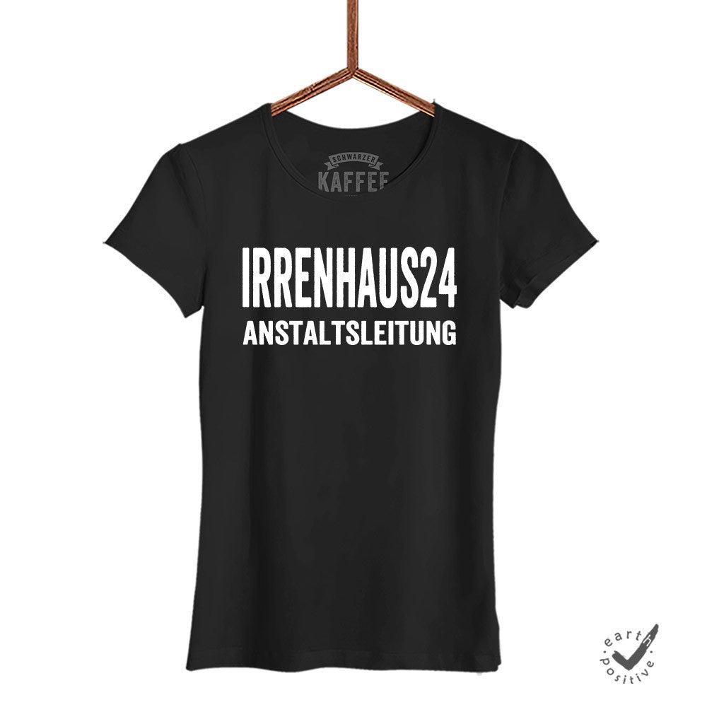 Damen T-Shirt Irrenhaus24 - Schwarzer - Kaffee