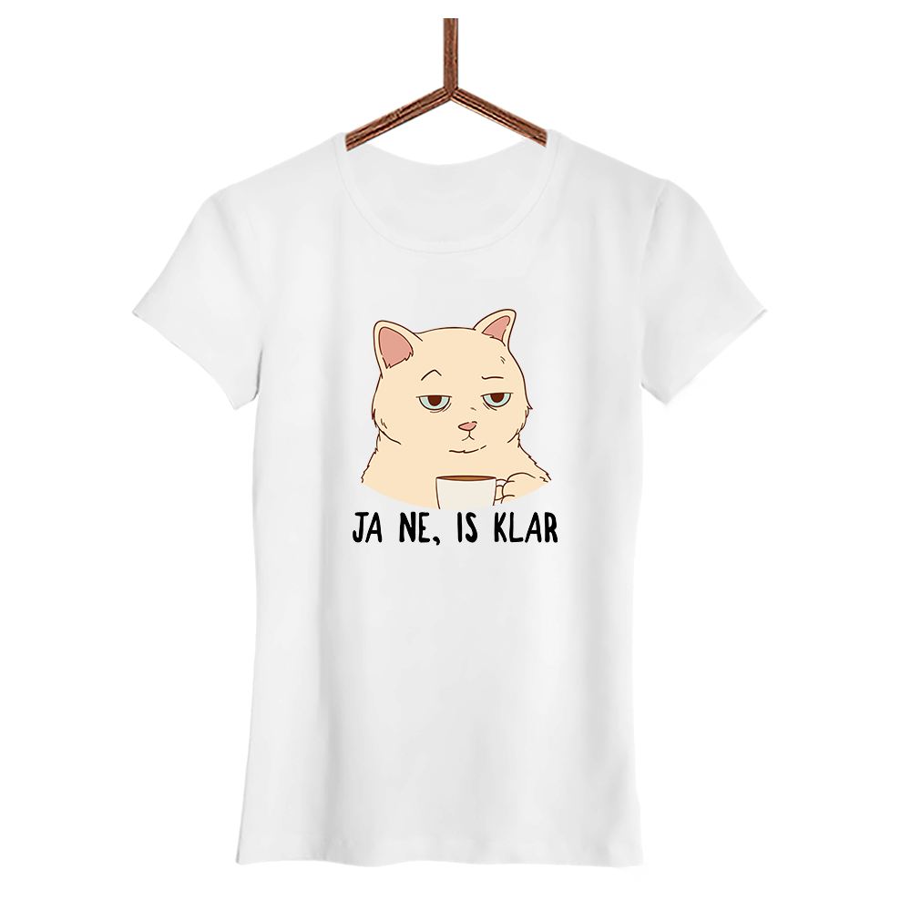 Damen T-Shirt Ja ne, is klar - Schwarzer - Kaffee