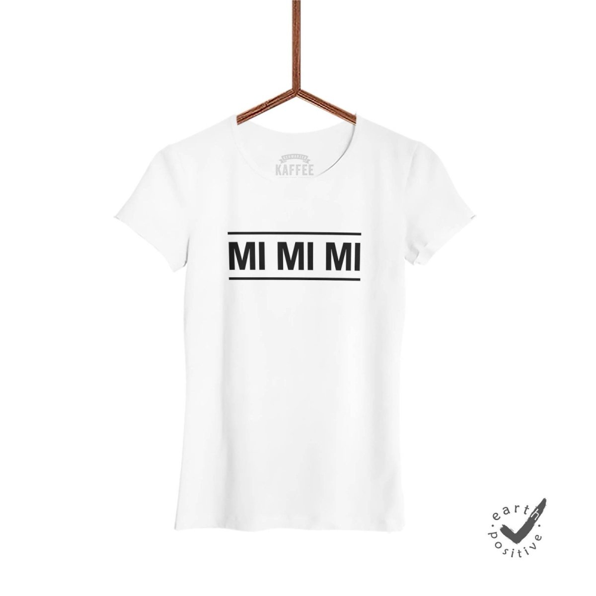 Damen T-Shirt Mi Mi Mi - Schwarzer - Kaffee