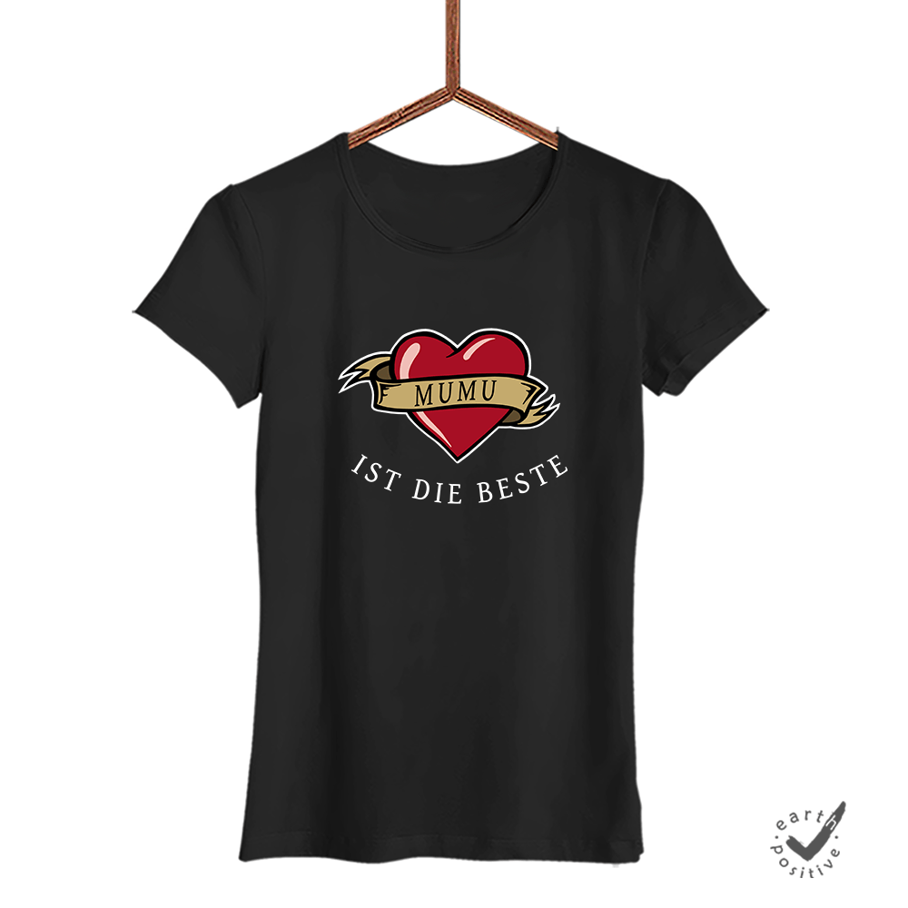 Damen T-Shirt Mumu ist die Beste - Schwarzer - Kaffee