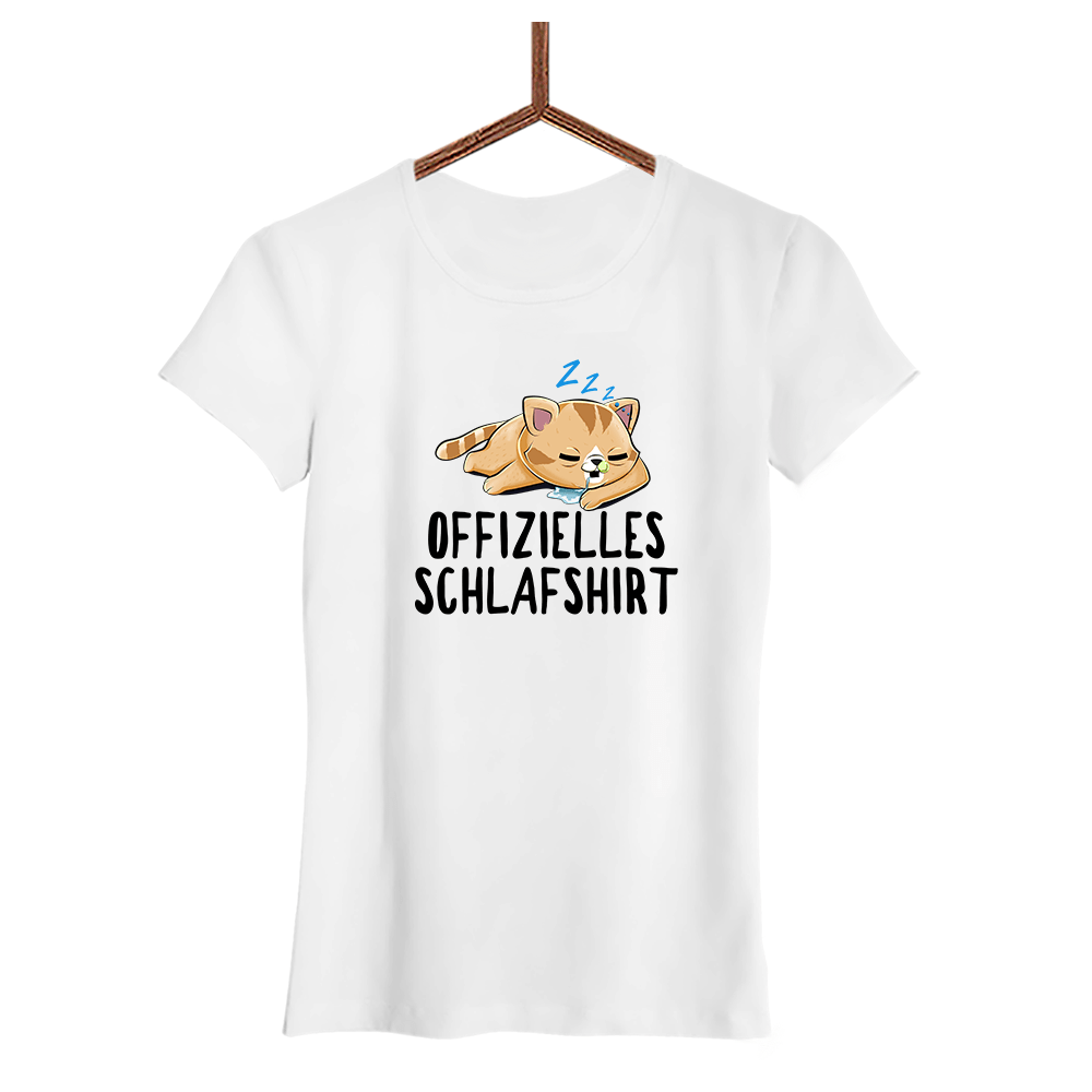 Damen T-Shirt Offizielles Schlafshirt - Schwarzer - Kaffee