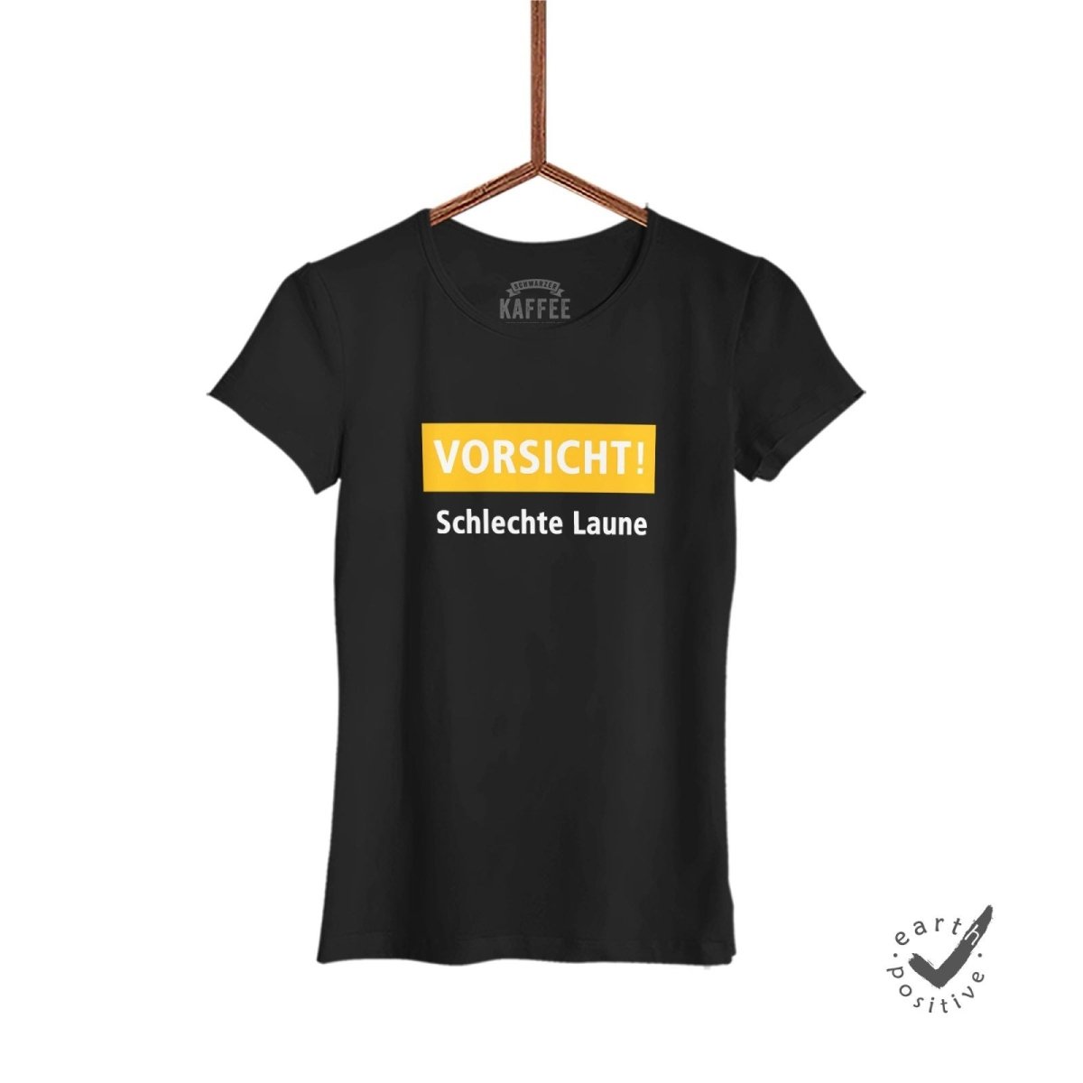Damen T-Shirt Schlechte Laune - Schwarzer - Kaffee