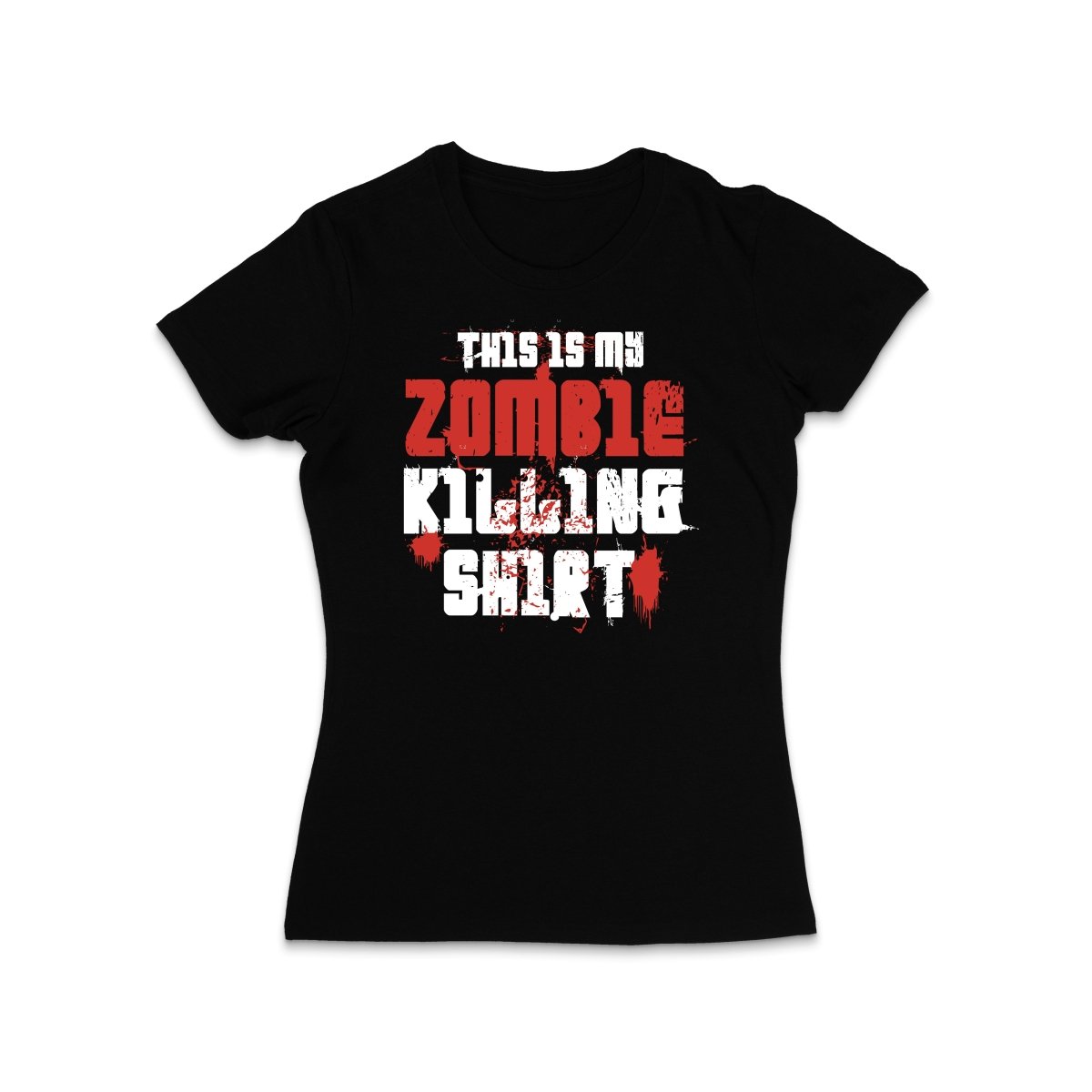 Damen T-Shirt This is my Zombie killing Shirt - Schwarzer - Kaffee