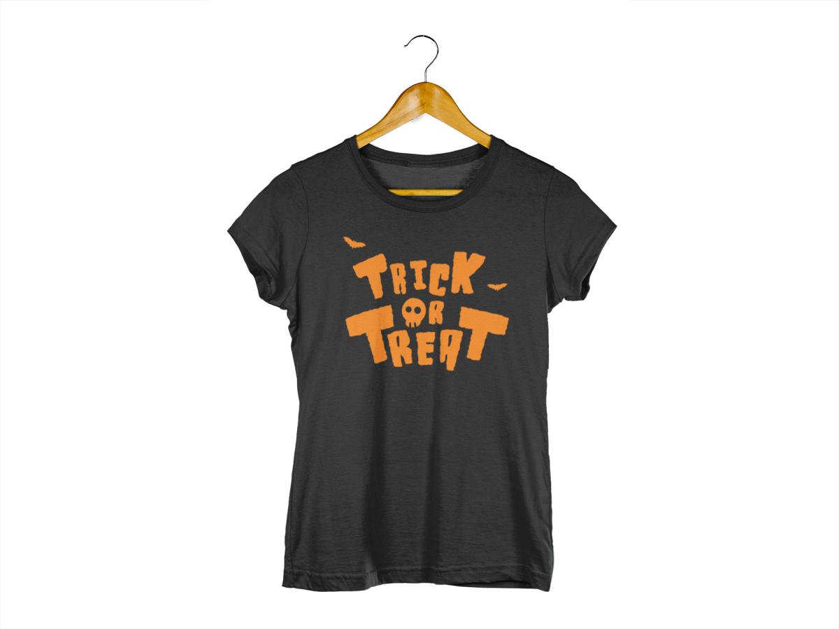 Damen T-Shirt Trick or Treat - Schwarzer - Kaffee