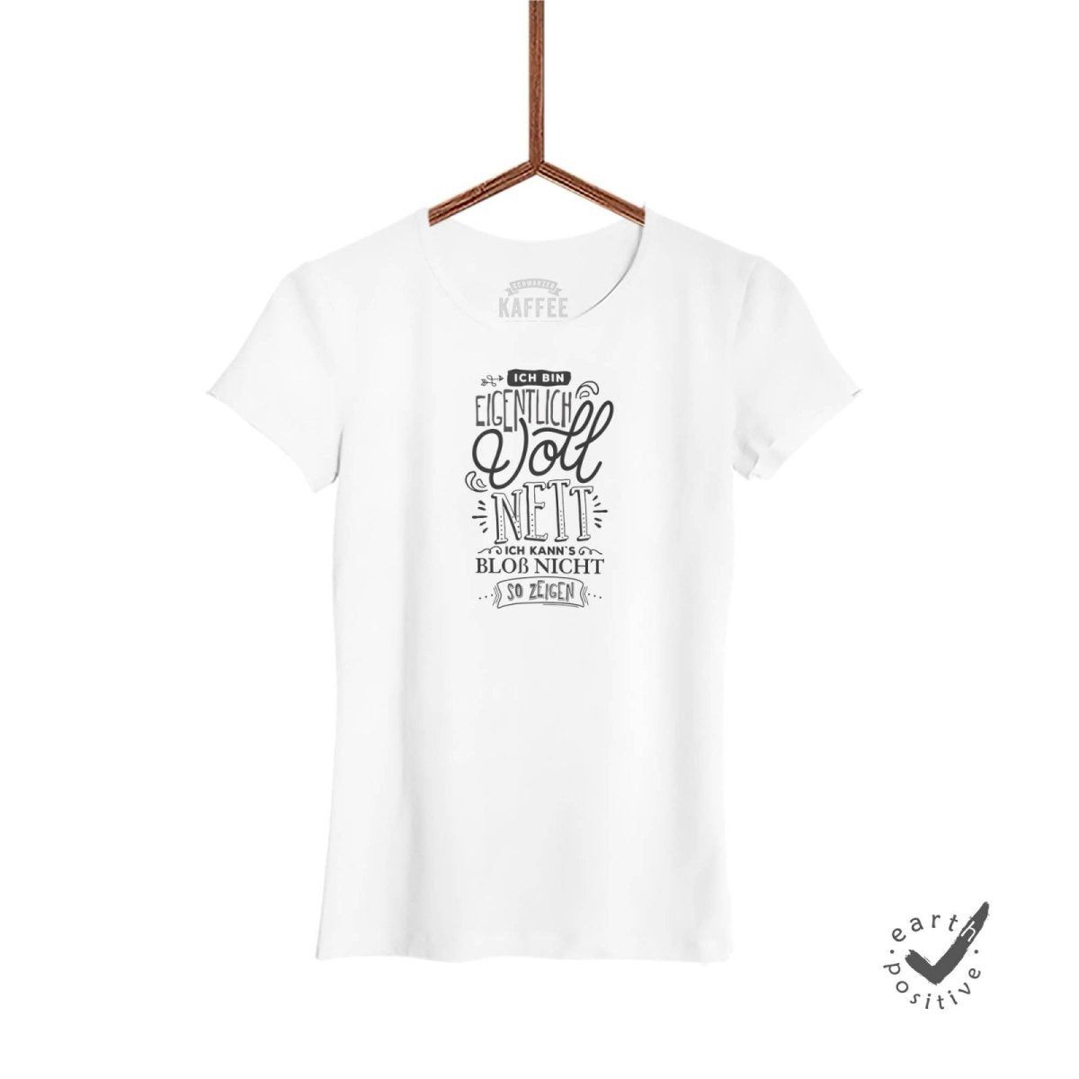 Damen T-Shirt Voll nett - Schwarzer - Kaffee