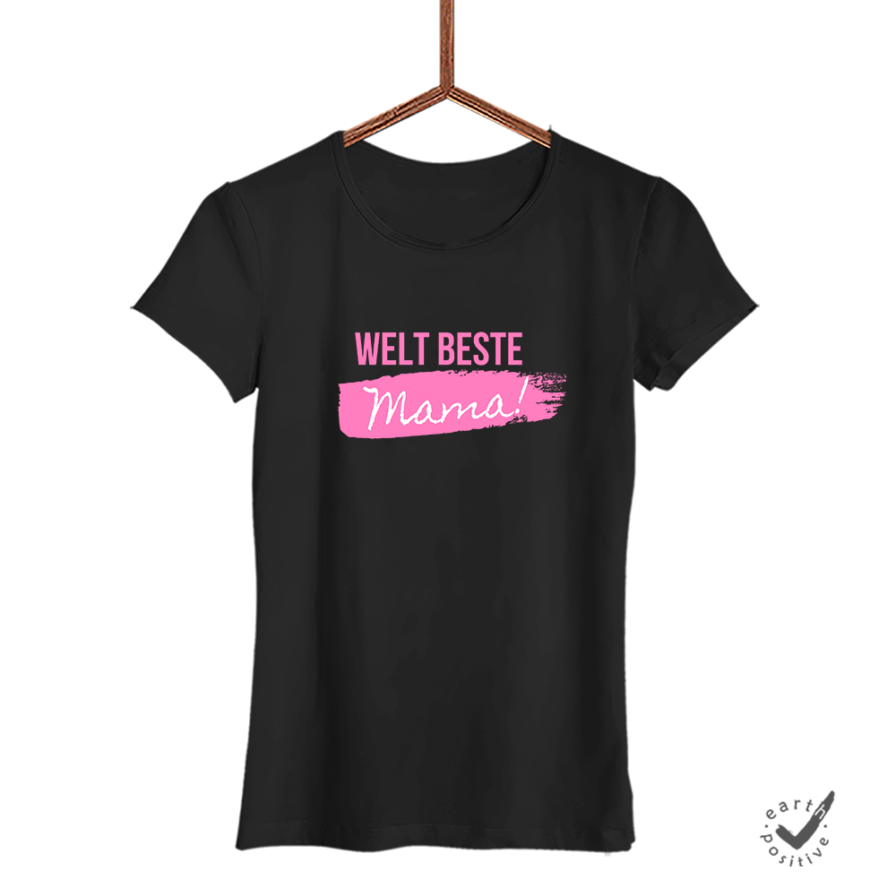 Damen T-Shirt Weltbeste Mama - Schwarzer - Kaffee