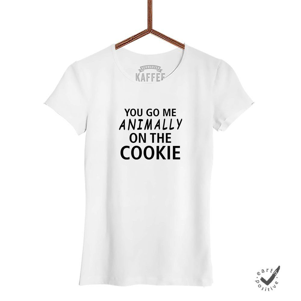 Damen T-Shirt You go me animally on the Cookie - Schwarzer - Kaffee