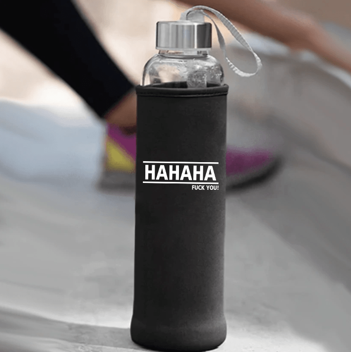Hahaha Trinkflasche 500ml - Schwarzer - Kaffee
