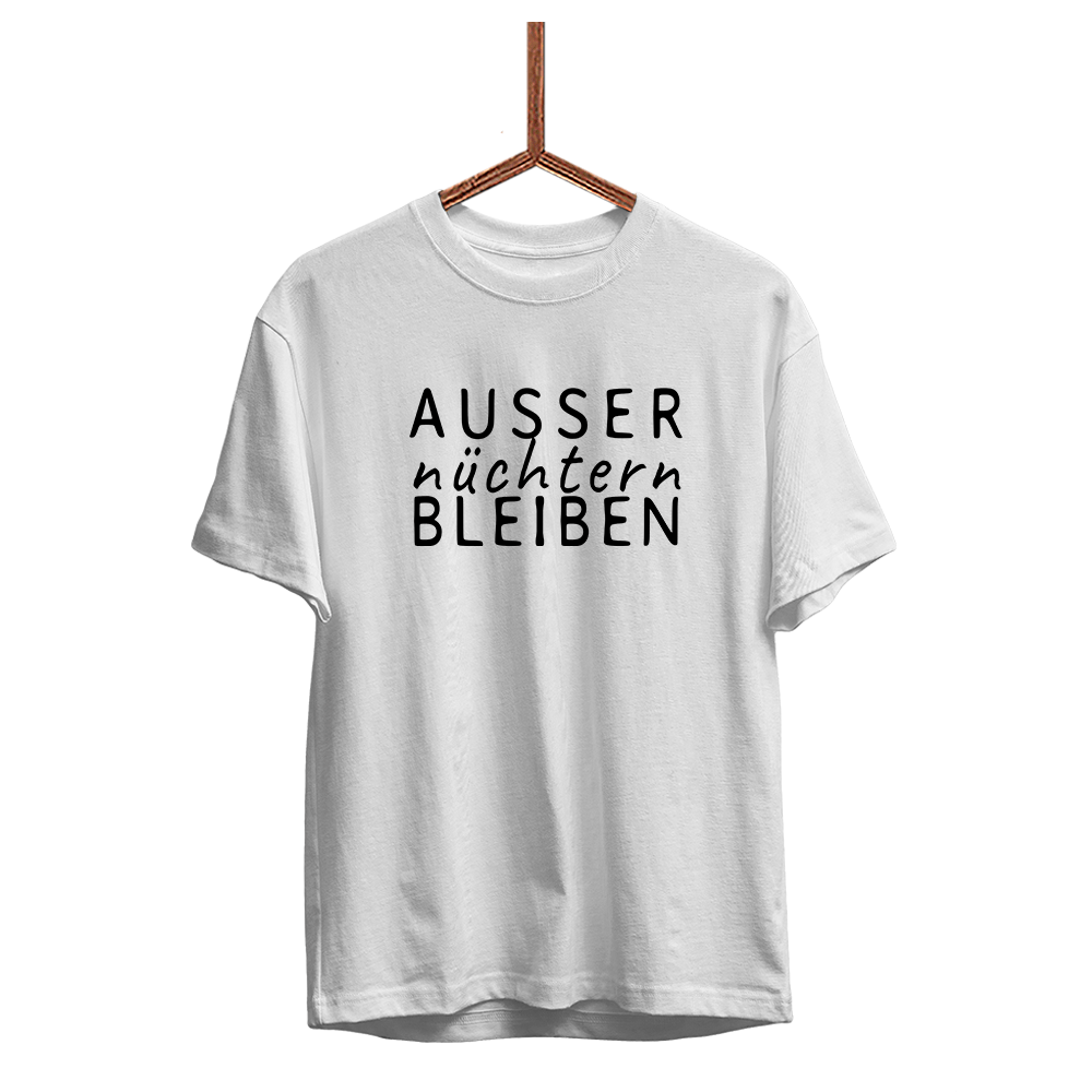 Herren T-Shirt Ausser nüchtern bleiben - Schwarzer - Kaffee