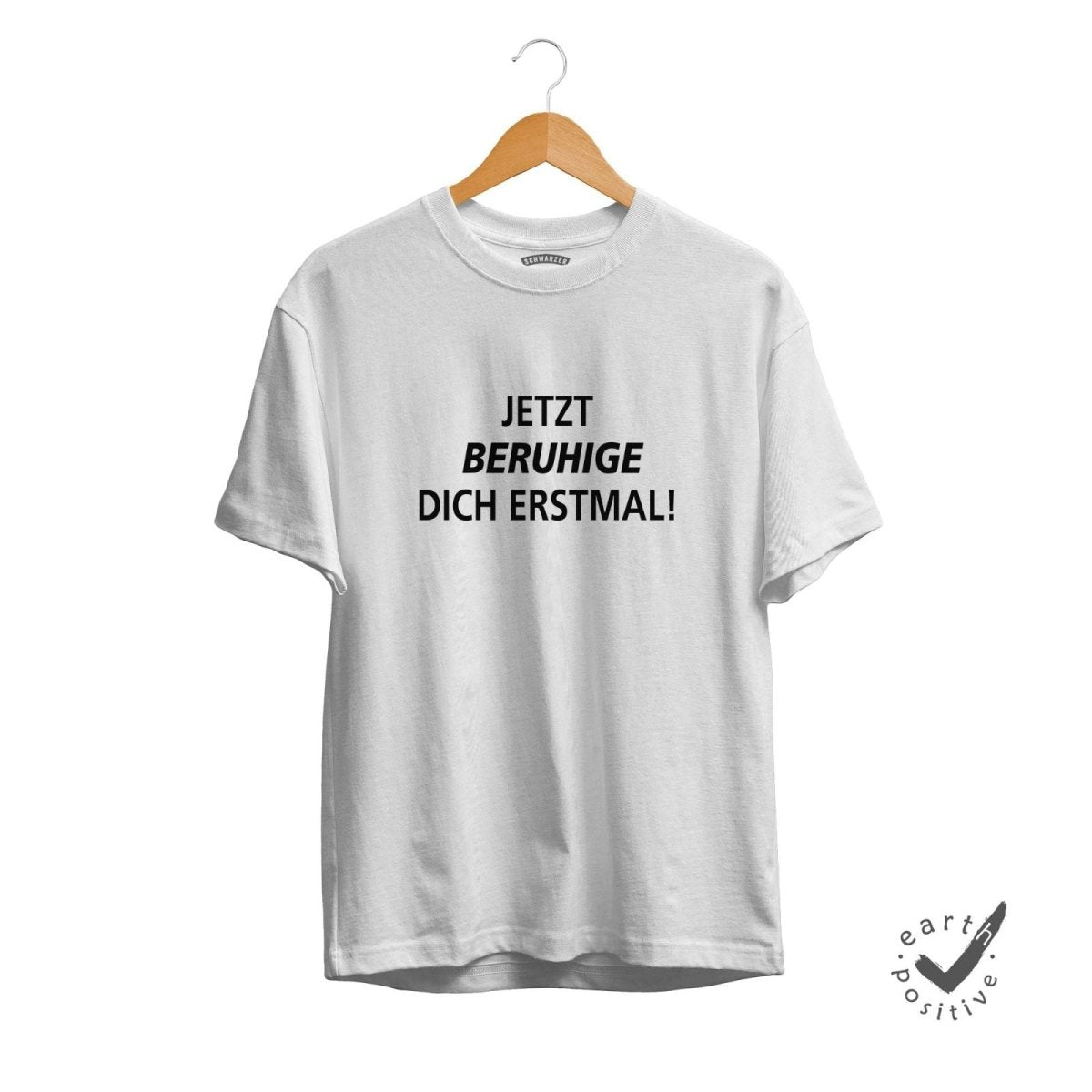 Herren T-Shirt Beruhige dich - Schwarzer - Kaffee