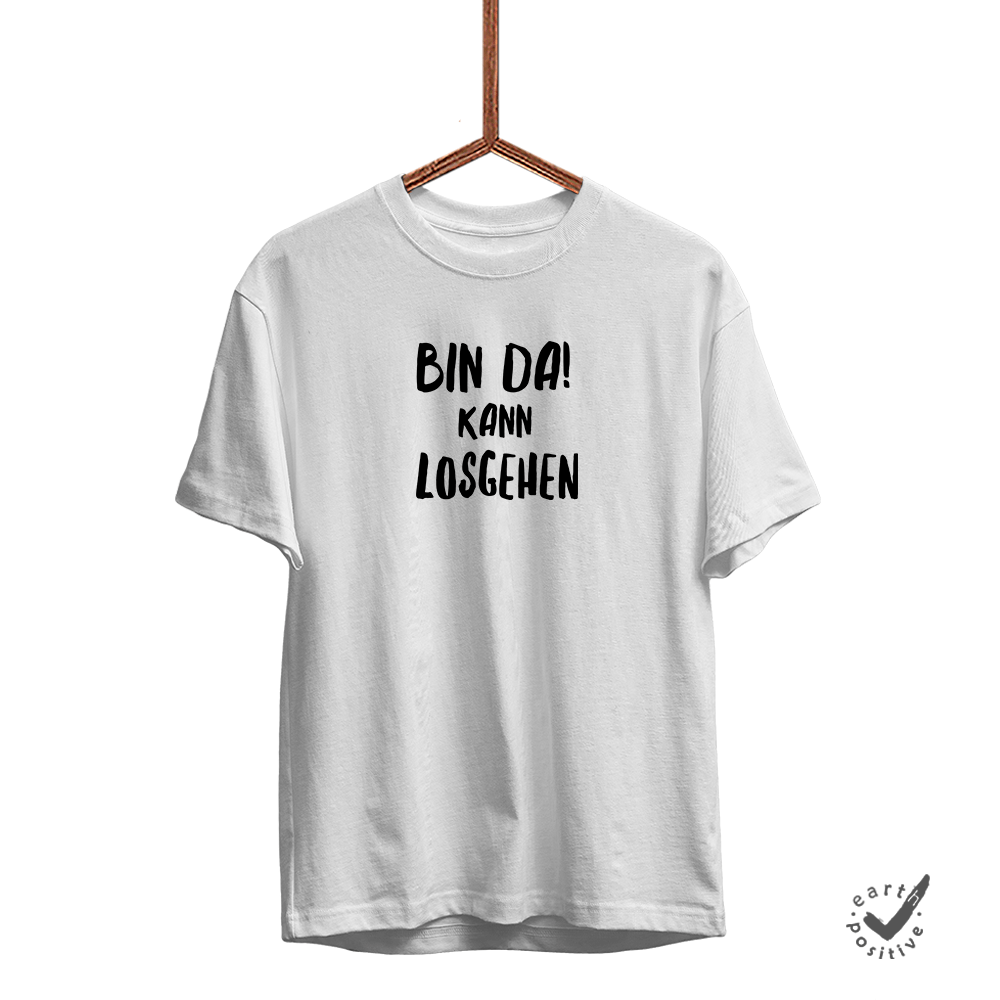 Herren T-Shirt Bin da kann losgehen - Schwarzer - Kaffee
