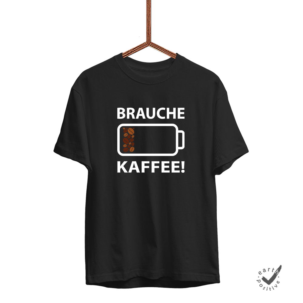 Herren T-Shirt Brauche Kaffee - Schwarzer - Kaffee