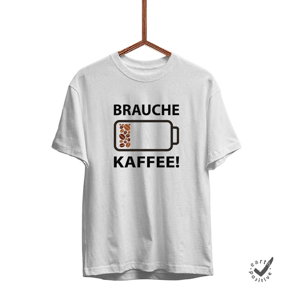 Herren T-Shirt Brauche Kaffee - Schwarzer - Kaffee